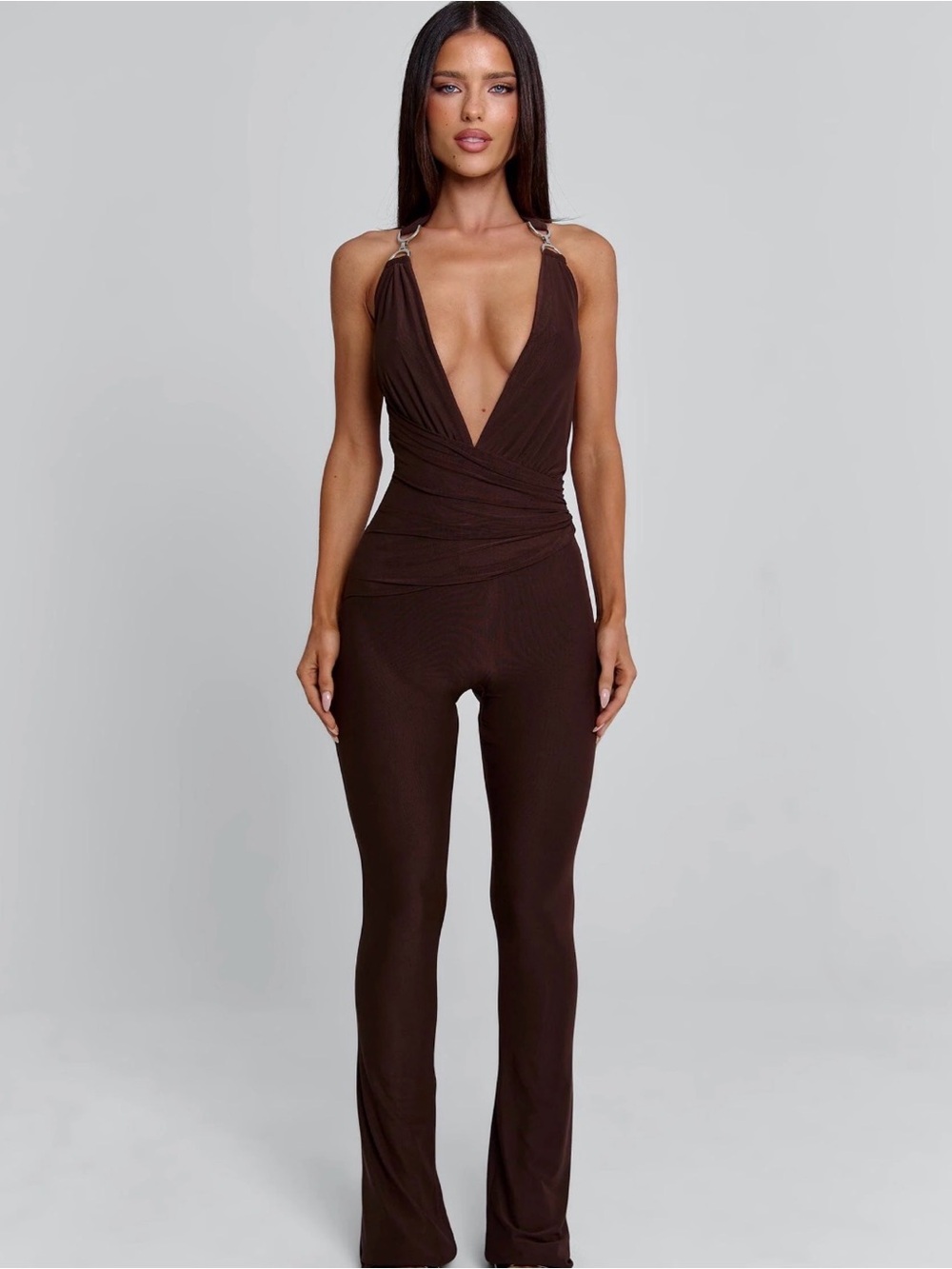 OUTCAST CARYS JUMPSUIT CHOCOLATE- XS
